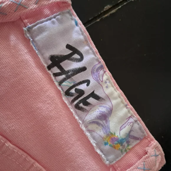 Custom RAGE Pink Unicorn Kawaii Shorts! OOAK! SZ Xs-Sm, 25"-28" waist - Picture 4 of 8